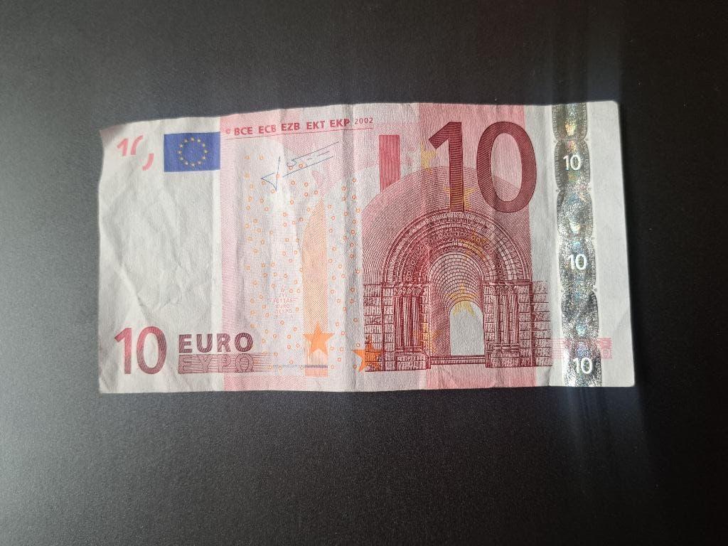 2002 Oostenrijk 10 euro oude serie Trichet code F011, Verzenden, Oostenrijk, 10 euro, Los biljet