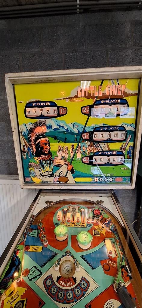 Flipperkast Little Chief van Williams., Ophalen, Gebruikt, Mechanisch, Williams