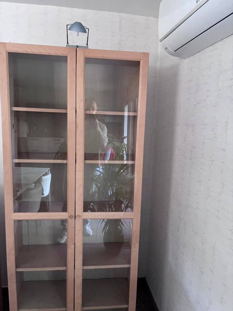 Boekenkast/vitrinekast, Ophalen, Met deur(en), 200 cm of meer, 50 tot 100 cm