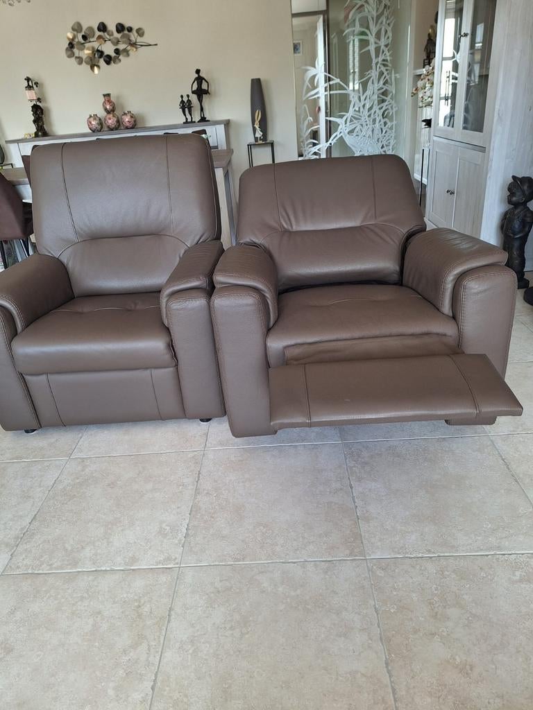 Salon in leder, Huis en Inrichting, Ophalen