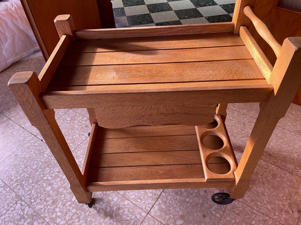 Desserte en chêne massif signé Gilson, Maison & Meubles, Enlèvement, Comme neuf