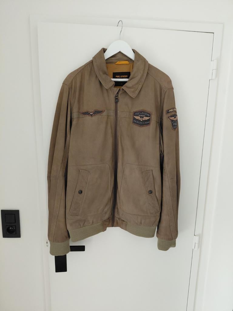 Lederen beige jas. Maat Xl. Merk pme legend, Kleding | Heren, Jassen | Zomer, Ophalen of Verzenden, Maat 56/58 (XL), Beige
