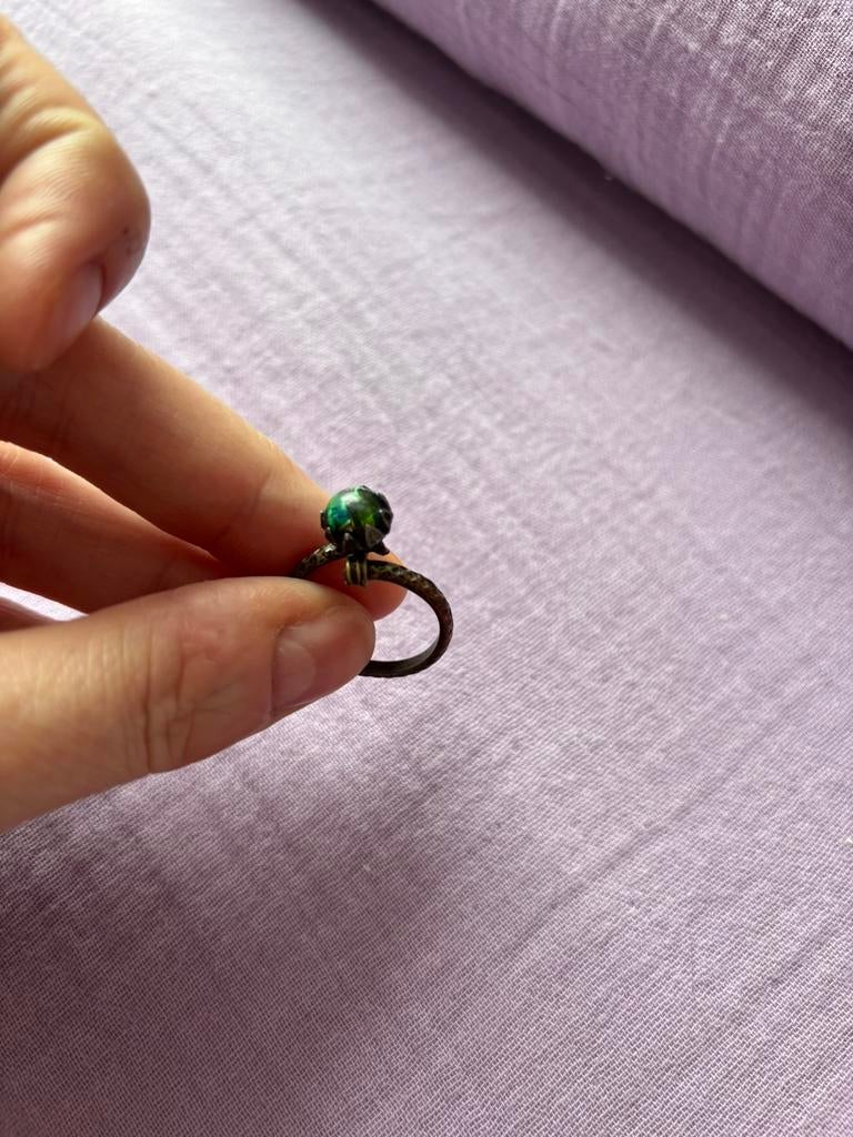 Bague scarabée en cuivre, Enlèvement ou Envoi, Comme neuf