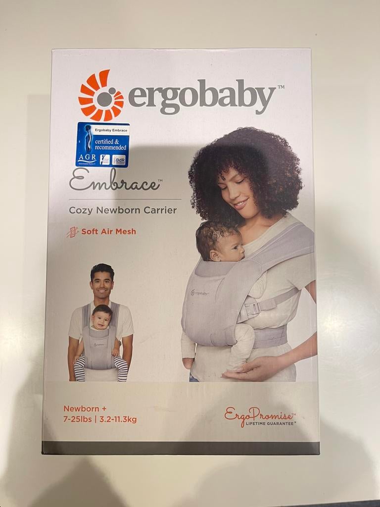 Ergobaby embrace grijze draagzak, Ophalen, Zo goed als nieuw, Draagzak