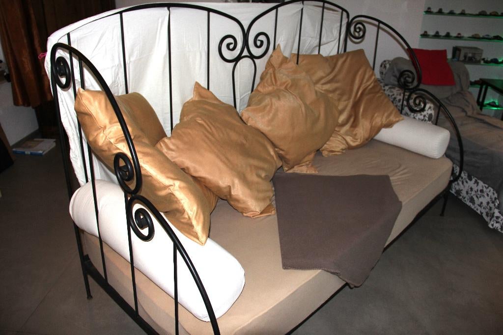 Divan fer forgé, 75 à 100 cm, LINEA FERRER, Moins de 150 cm, Banc droit