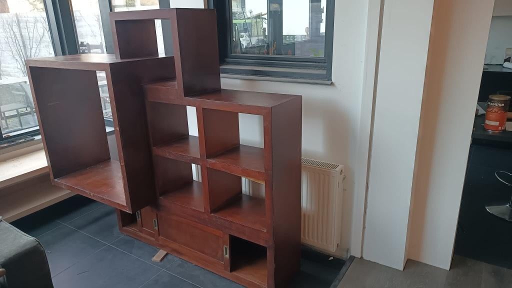 Vintage boekenkast Top Teak, Huis en Inrichting, Ophalen, Met plank(en), 250 tot 300 cm, Gebruikt
