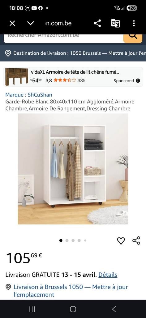 Garde robe enfant, 25 à 50 cm, Comme neuf, Enlèvement, 50 à 100 cm