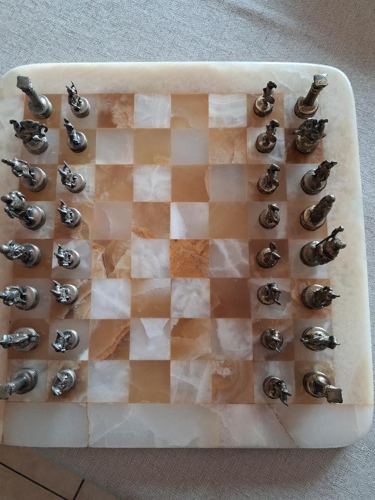 Marmeren schaakbord Griekenland, Een of twee spelers, Ophalen, Zo goed als nieuw