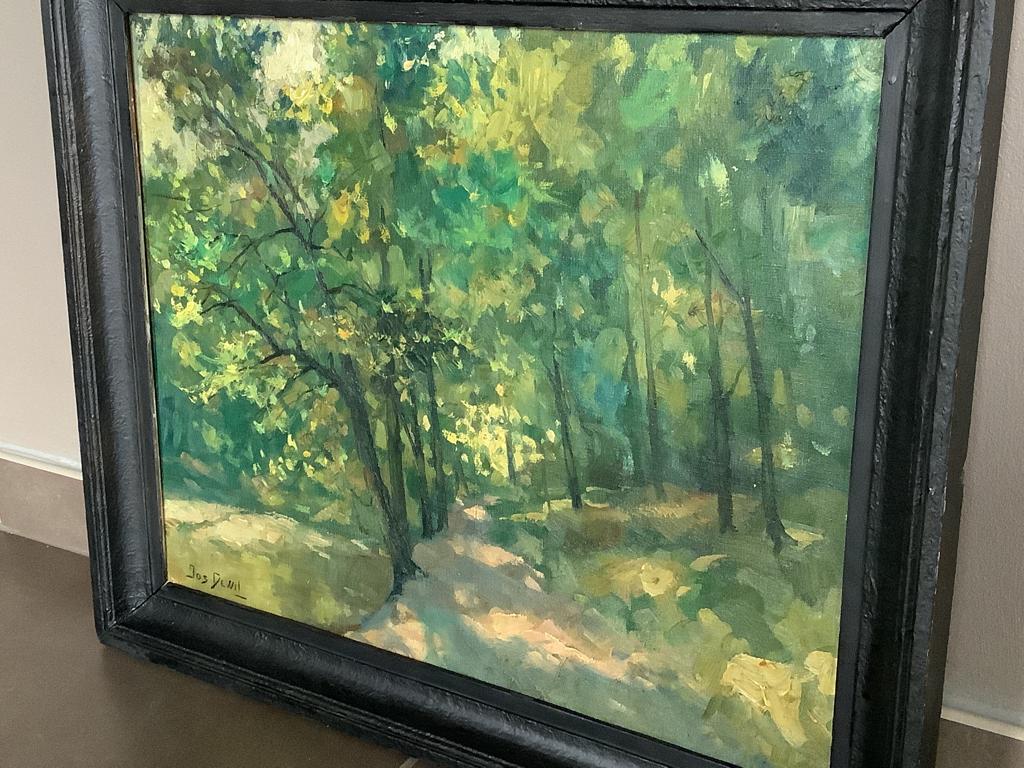 Tableau du peintre Jos Dewil peintre Liegois, Enlèvement ou Envoi