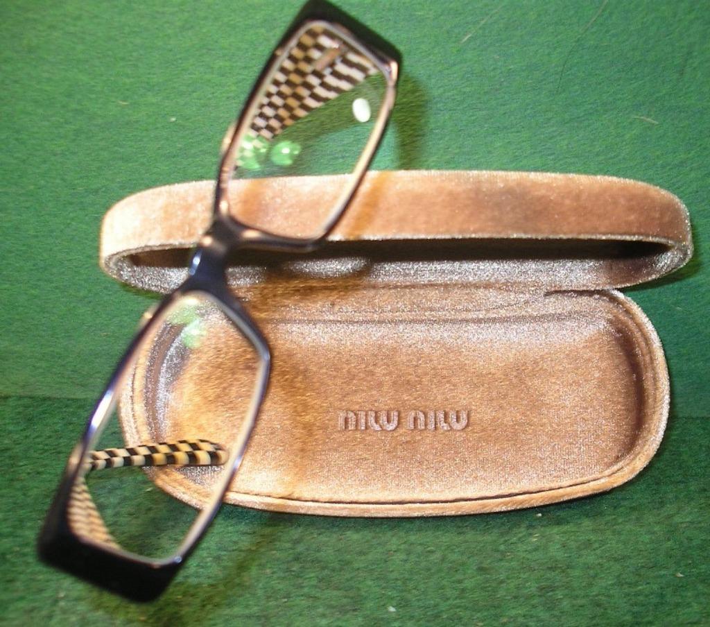 VINTAGE: PAAR MIU MIU "CHECKERS" GLAZEN IN GOEDE STAAT/DAMES, Overige merken, Overige kleuren, Ophalen of Verzenden, Zo goed als nieuw