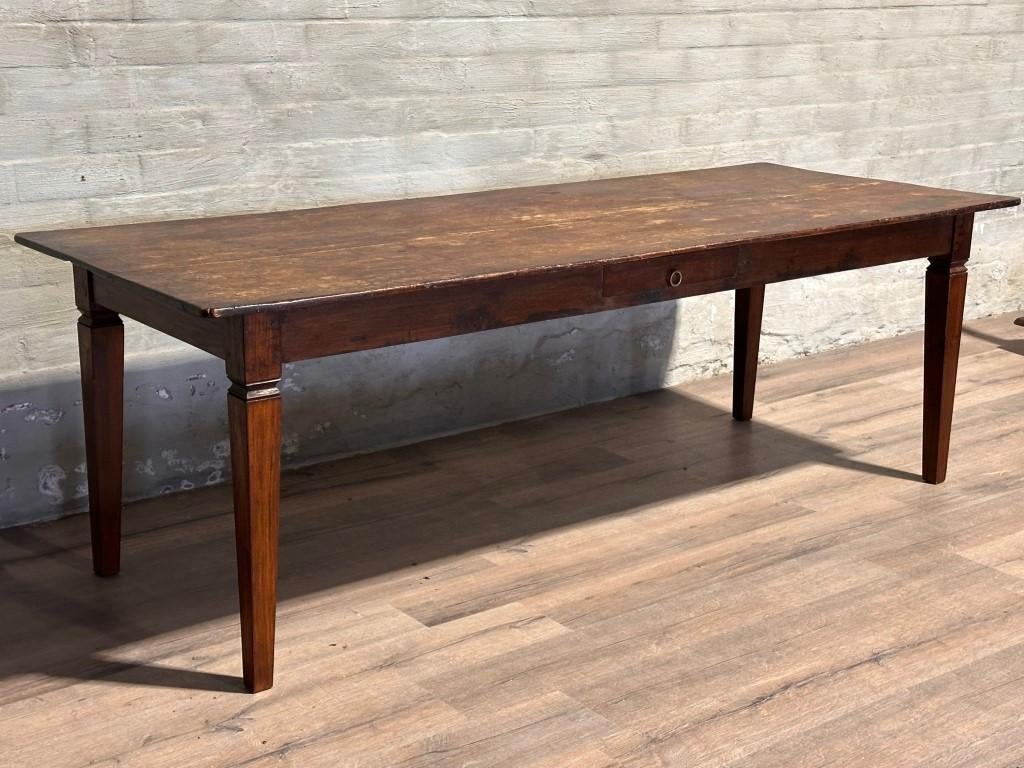 Authentieke boerentafel - 230 x 90 cm + 77 cm hoog, Huis en Inrichting, Tafels | Eettafels, Gebruikt, 50 tot 100 cm, 200 cm of meer