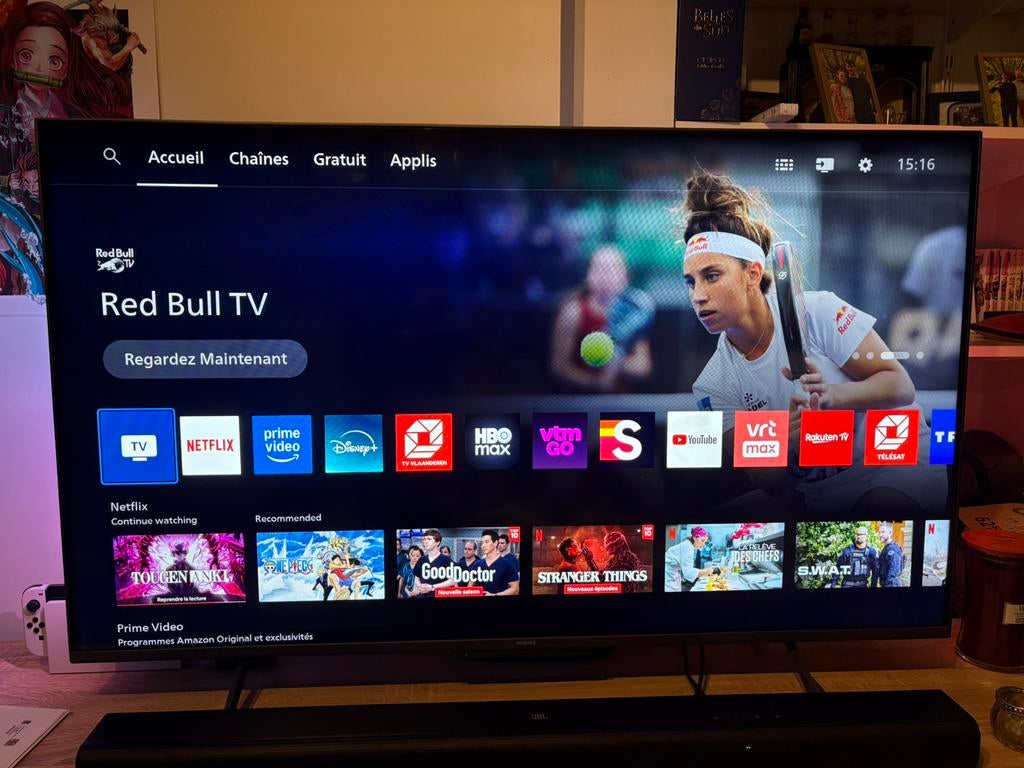 Télé phillips ambilight smart 4K, TV, Hi-fi & Vidéo, Enlèvement, Utilisé