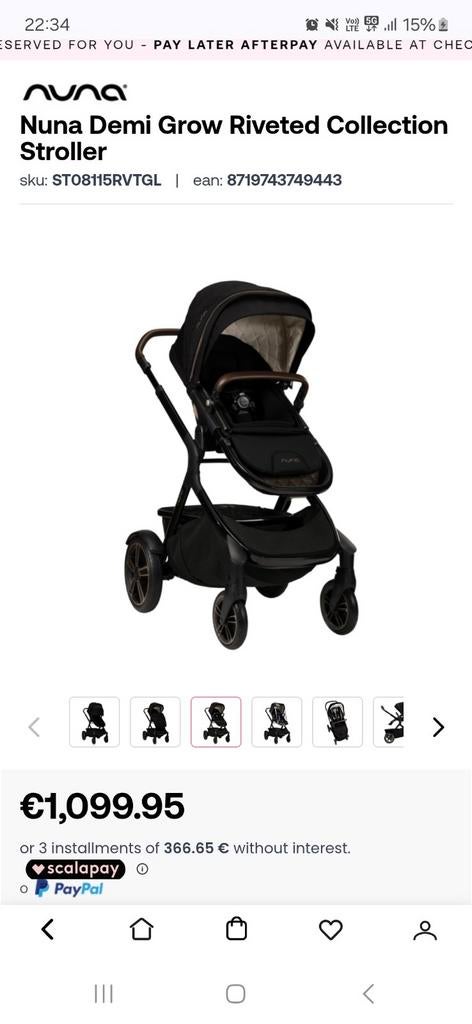 Nuna demi grow ( Riveted collection), Nieuw, Kinderwagen, Overige merken, Verstelbare duwstang