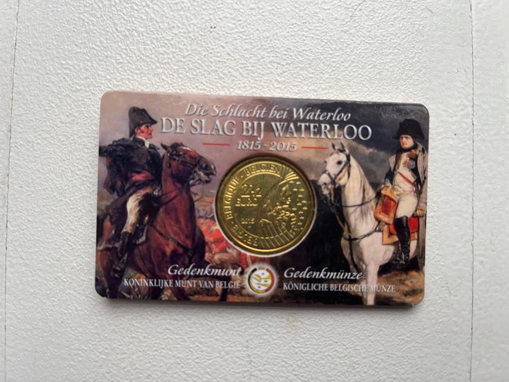 Pièce de 2,5€ sur la bataille de Waterloo, Enlèvement ou Envoi, Monnaie en vrac, Belgique, Autres valeurs