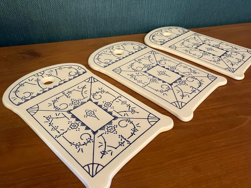 Boch Copenhague set 3 broodplankjes/ ontbijtplankjes, Ophalen of Verzenden