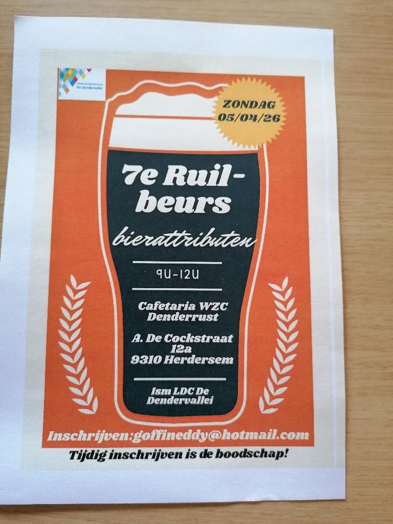 +++ 7 de Ruilbeurs bierattributen  2026 +++, Ophalen of Verzenden, Nieuw, Gebruiksvoorwerp