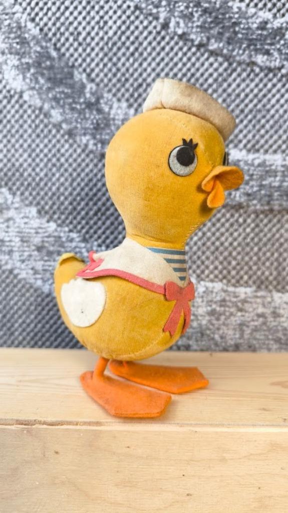 Vintage eendje gevuld met zaagsel  +-1960 Dream Pets 15 cm, Ophalen of Verzenden