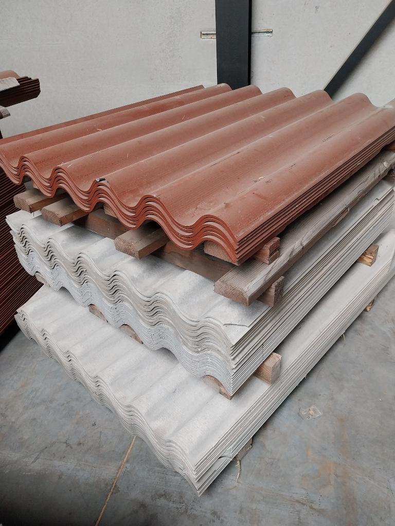 Golfplaten en hulpstukken Eternit, Bricolage & Construction, Enlèvement, Comme neuf, Autres matériaux, Tôle ondulée
