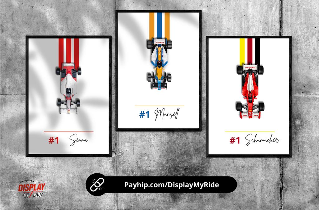 LEGO F1 Senna Mansell Schumacher-posters van 50X70, Ophalen, Lego