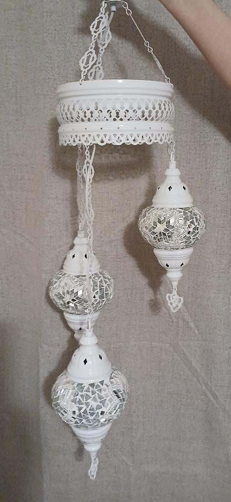 Marokkaanse hanglamp, Enlèvement ou Envoi, Utilisé, Verre, 75 cm ou plus