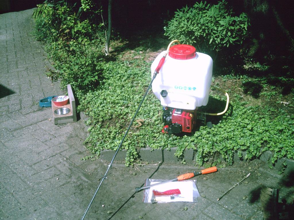 Rugsproeier  benzine  nieuw, Tuin en Terras, Ophalen, Nieuw, Onkruidbestrijding