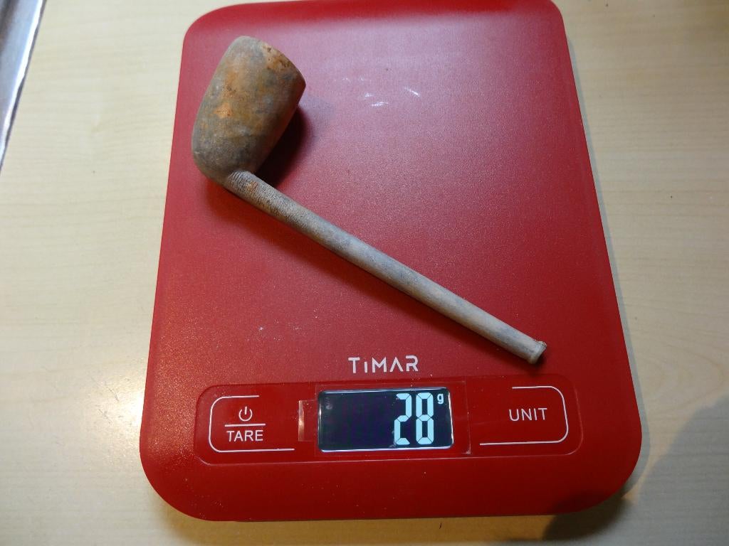 PIPE EN PIERRE ET ARGILE TROUVÉE VERS 1690 (?), Enlèvement ou Envoi, Utilisé, Narguilé