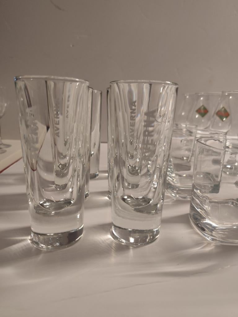 AVERNA, PALM, BRU parelt.... glazen, Verzamelen, Ophalen