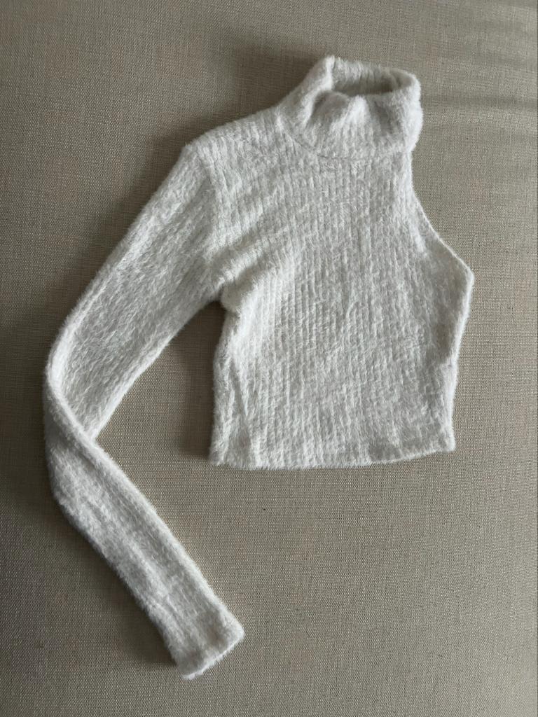 Pull doux Bershka taille S, Enlèvement ou Envoi, Taille 36 (S), Blanc, Comme neuf