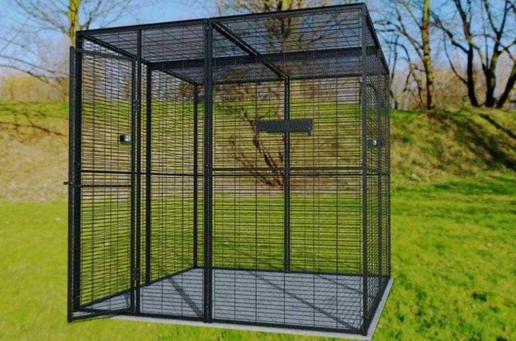 Volière panoramique 2x2x2 m toit maille cage ara perroquet, Animaux & Accessoires, Oiseaux | Cages & Volières, Envoi, Neuf, Métal