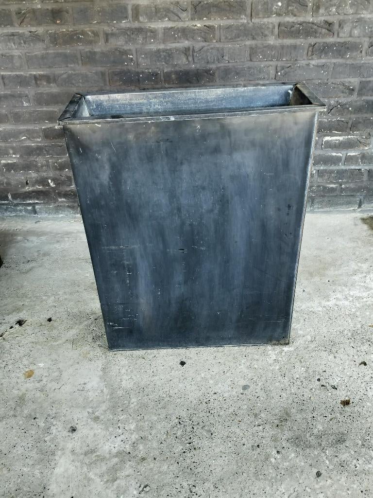 Boîte à fleurs en zinc noir 77x58x20, Jardin & Terrasse, Enlèvement, Comme neuf, Métal, Intérieur