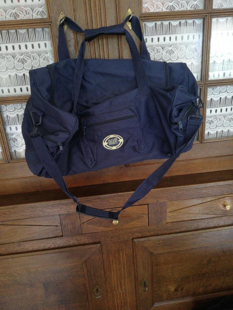 Sac de voyage en toile. Bleu marine. SAGANT., Enlèvement ou Envoi, Comme neuf, Bleu