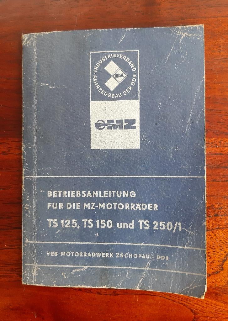 Gebruiksaanwijzing MZ TS 125 TS 150 en TS 250/1, Ophalen of Verzenden, Overige merken