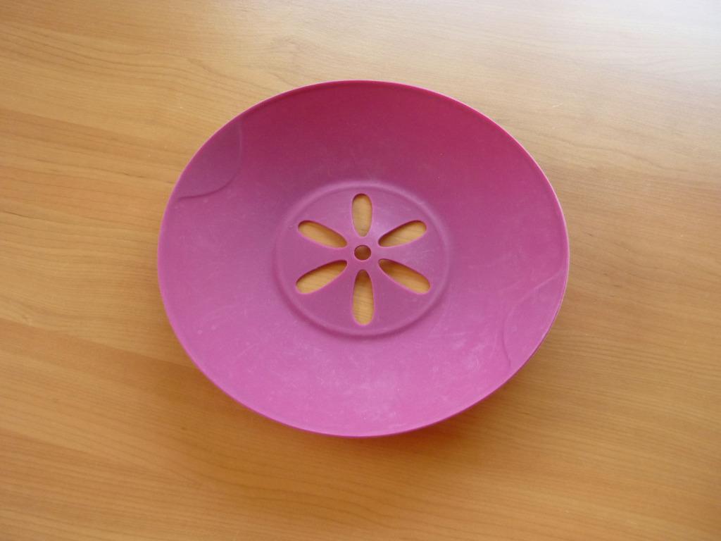 Donkerfuchsia roze siliconen potdeksel kookpot antispat, Huis en Inrichting, Ophalen of Verzenden