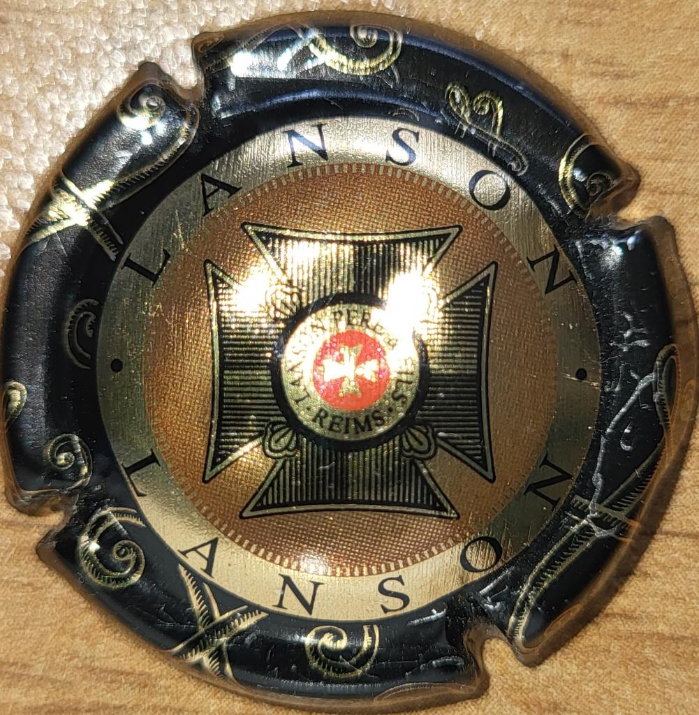 Capsule Champagne LANSON or foncé & noir nr.100a, Enlèvement ou Envoi, Neuf, France, Champagne