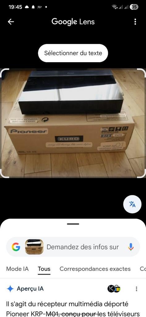 personne qui récupéré à harchies récepteur pioneer KRP-M01, TV, Hi-fi & Vidéo