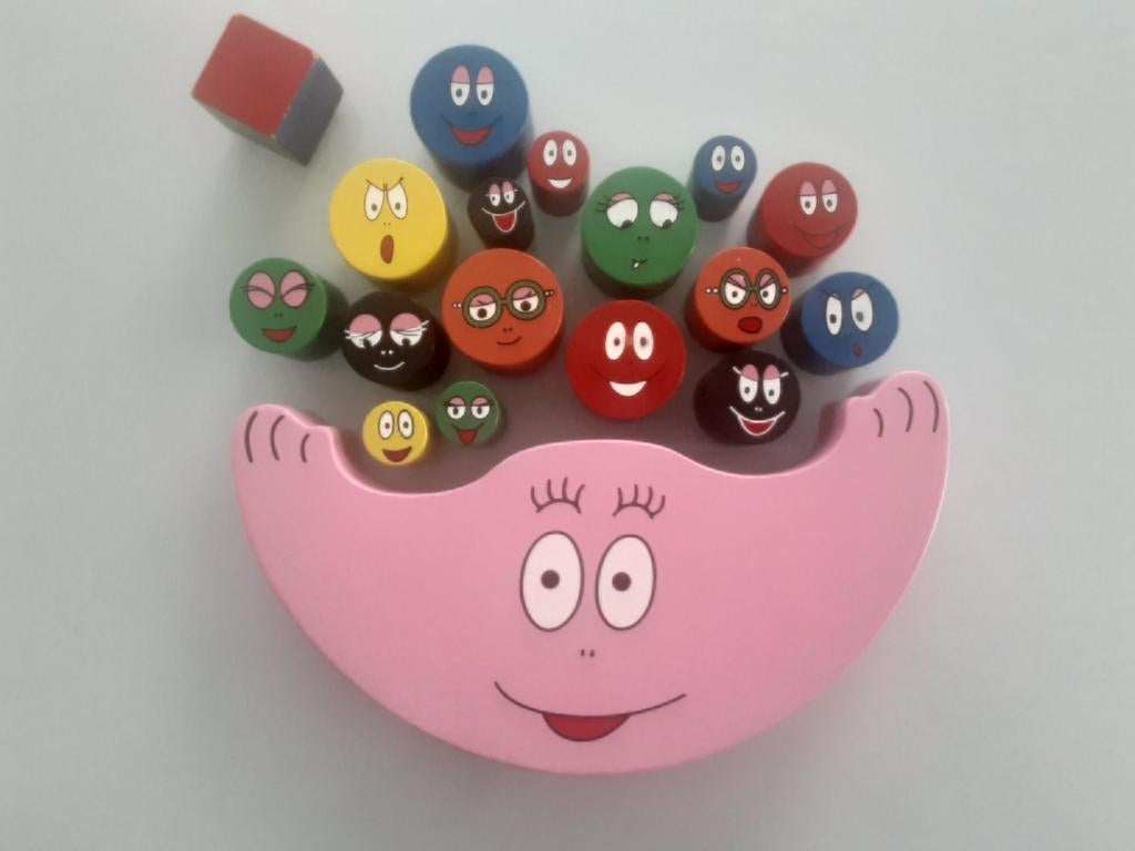 Jeu d'équilibre en bois Barbapapa., Collections, Enlèvement ou Envoi, Utilisé