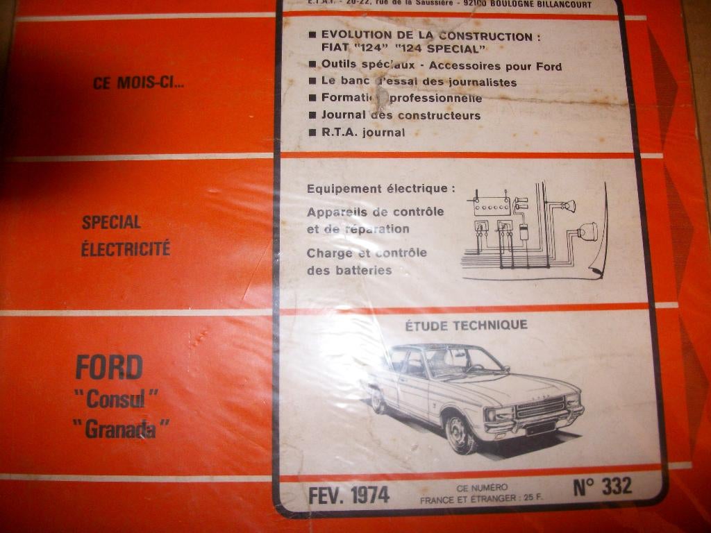 revue technique ford granada essence 1972-1977, Enlèvement ou Envoi