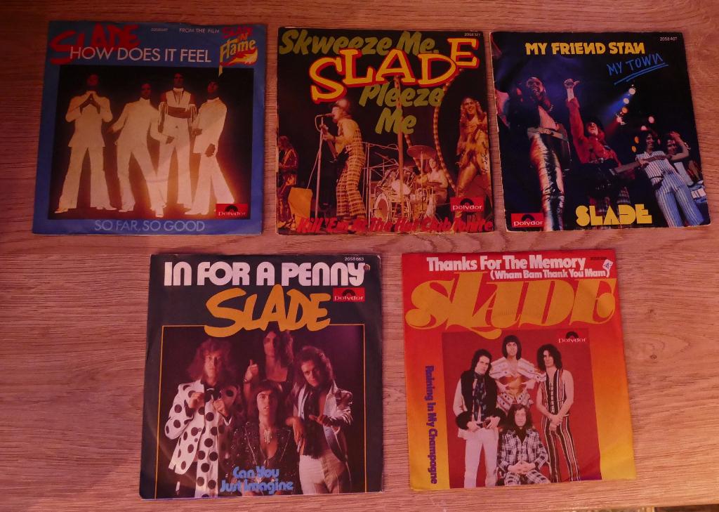 5 singles van "Slade", Gebruikt, 7 inch, Single, Ophalen of Verzenden