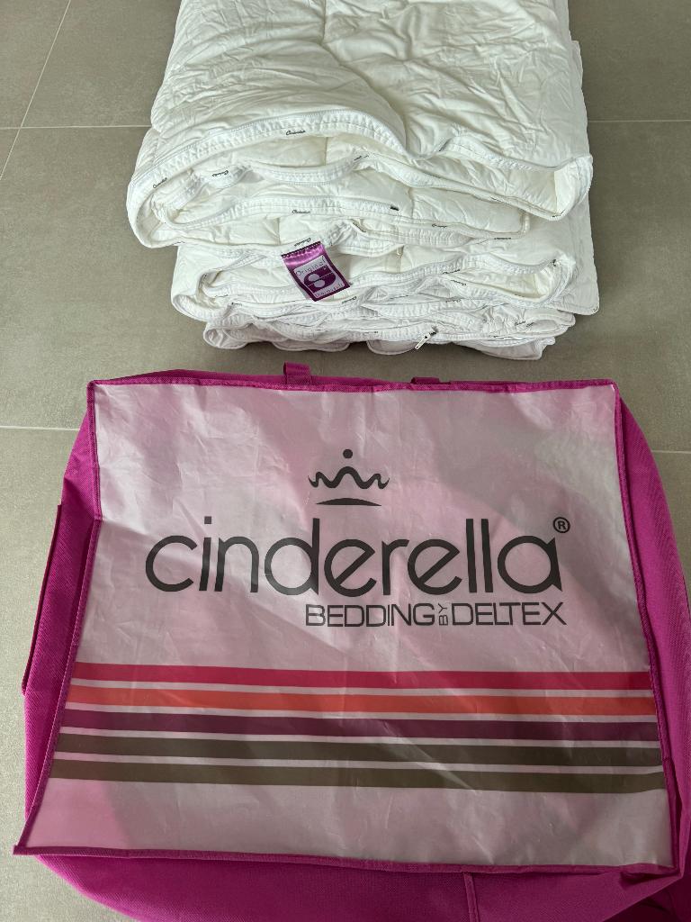 Cinderella dekbed 4 seizoenen 140x220 cm, 2-delig, met rits, Gebruikt, Eenpersoons, Wit, Ophalen of Verzenden