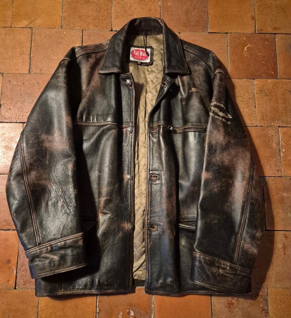 Vintage Pall Mall Export Clothing PME Legend leren jas, Kleding | Heren, Bruin, Maat 56/58 (XL), Ophalen of Verzenden, PME Legend