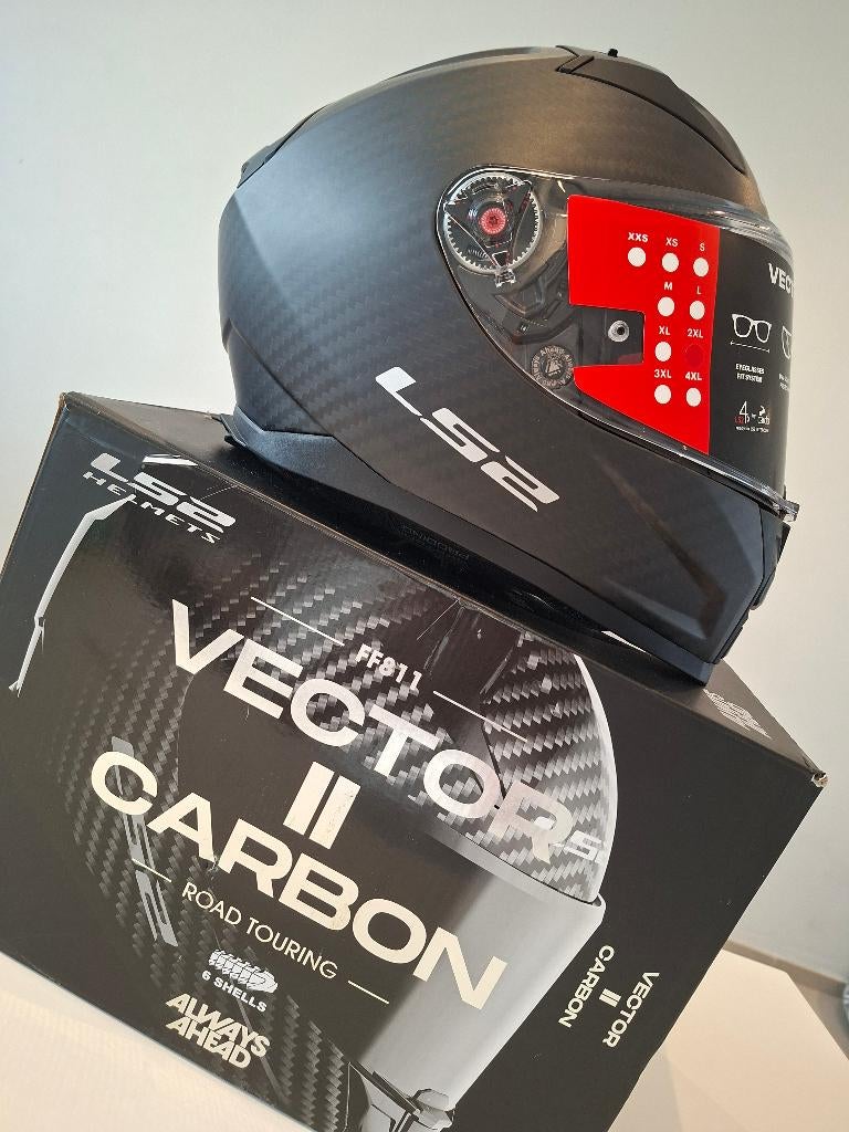 LS2 VECTOR II CARBON Nieuw! Motorhelm, Motoren, Kleding | Motorhelmen, XXL, Nieuw zonder kaartje, Ophalen