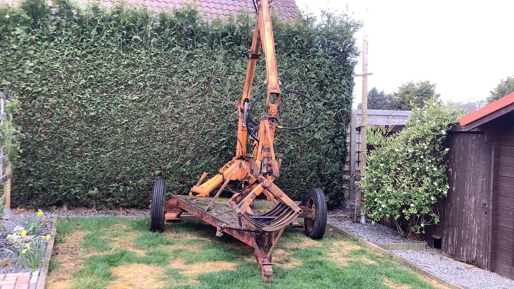 Grote mestkraan, Ophalen, Oogstmachine