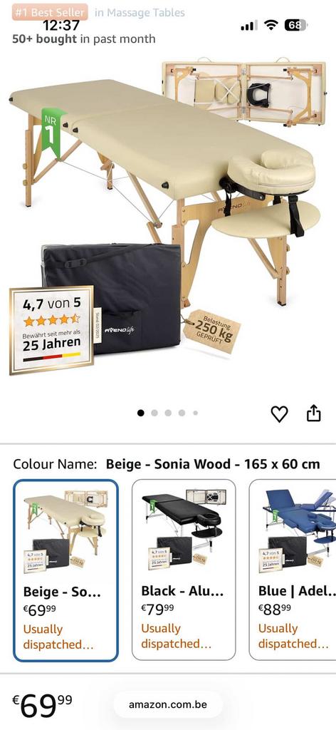 Avenolife Wood Massage Table (Only Used Twice), Sport en Fitness, Massageproducten, Ophalen, Zo goed als nieuw, Massagetafel