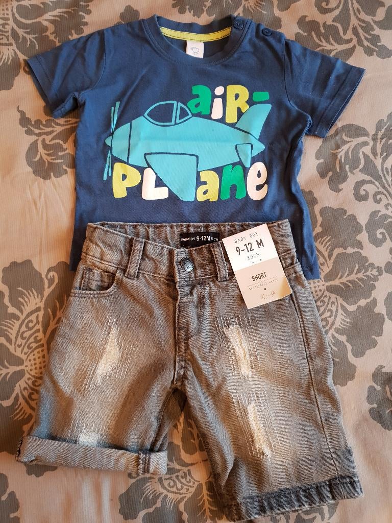 NIEUW short en baby t-shirt, Kinderen en Baby's, Babykleding | Maat 74, Ophalen of Verzenden, Nieuw, Jongetje of Meisje, Setje
