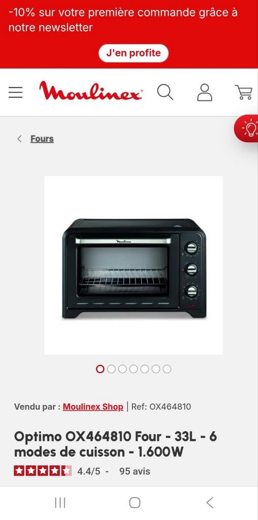 Four Moulinex, Electroménager, Comme neuf, Four