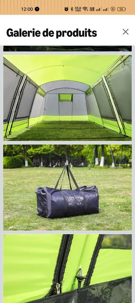 Vente d'un tente Kingcamp ,pour 8 personnes, Caravans en Kamperen, Tenten, Ophalen, Zo goed als nieuw, Meer dan 6