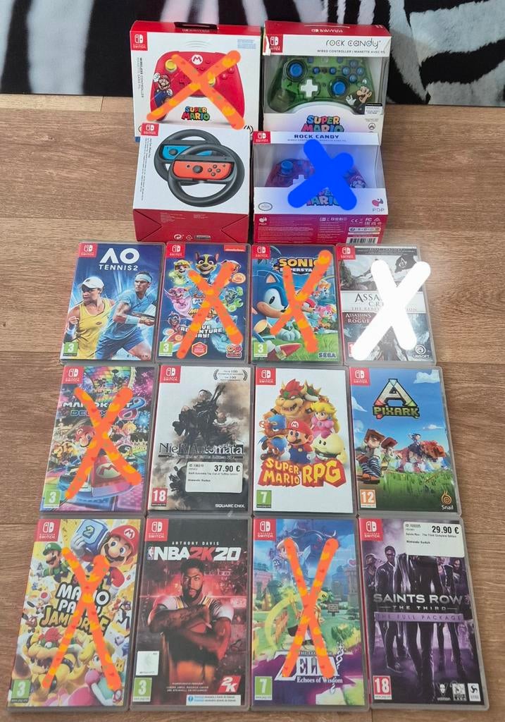 Divers jeux manette et volants pour Nintendo switch, Enlèvement, Comme neuf