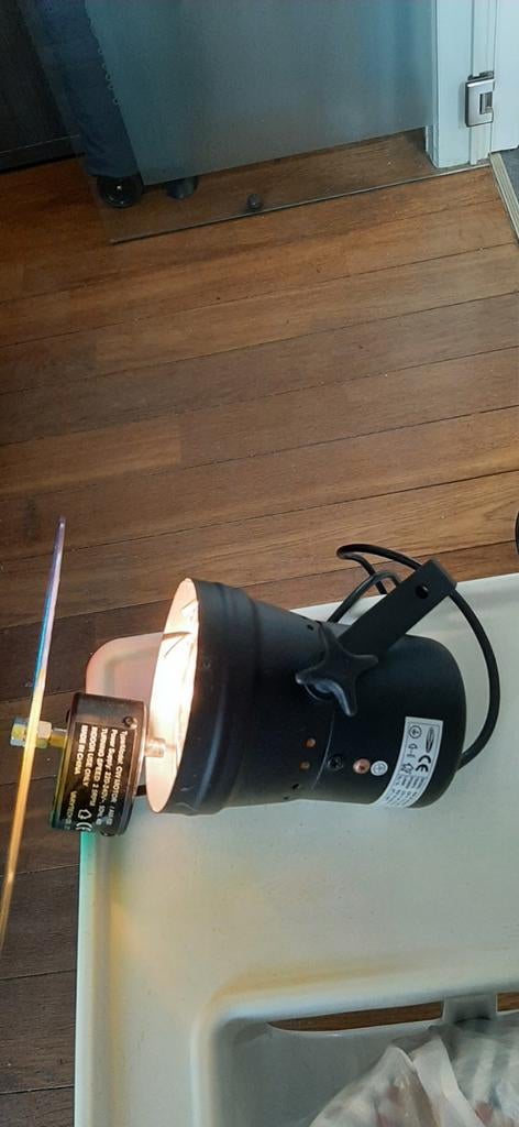 Lamp met motor en vierkleurige schijf 230 v, Ophalen