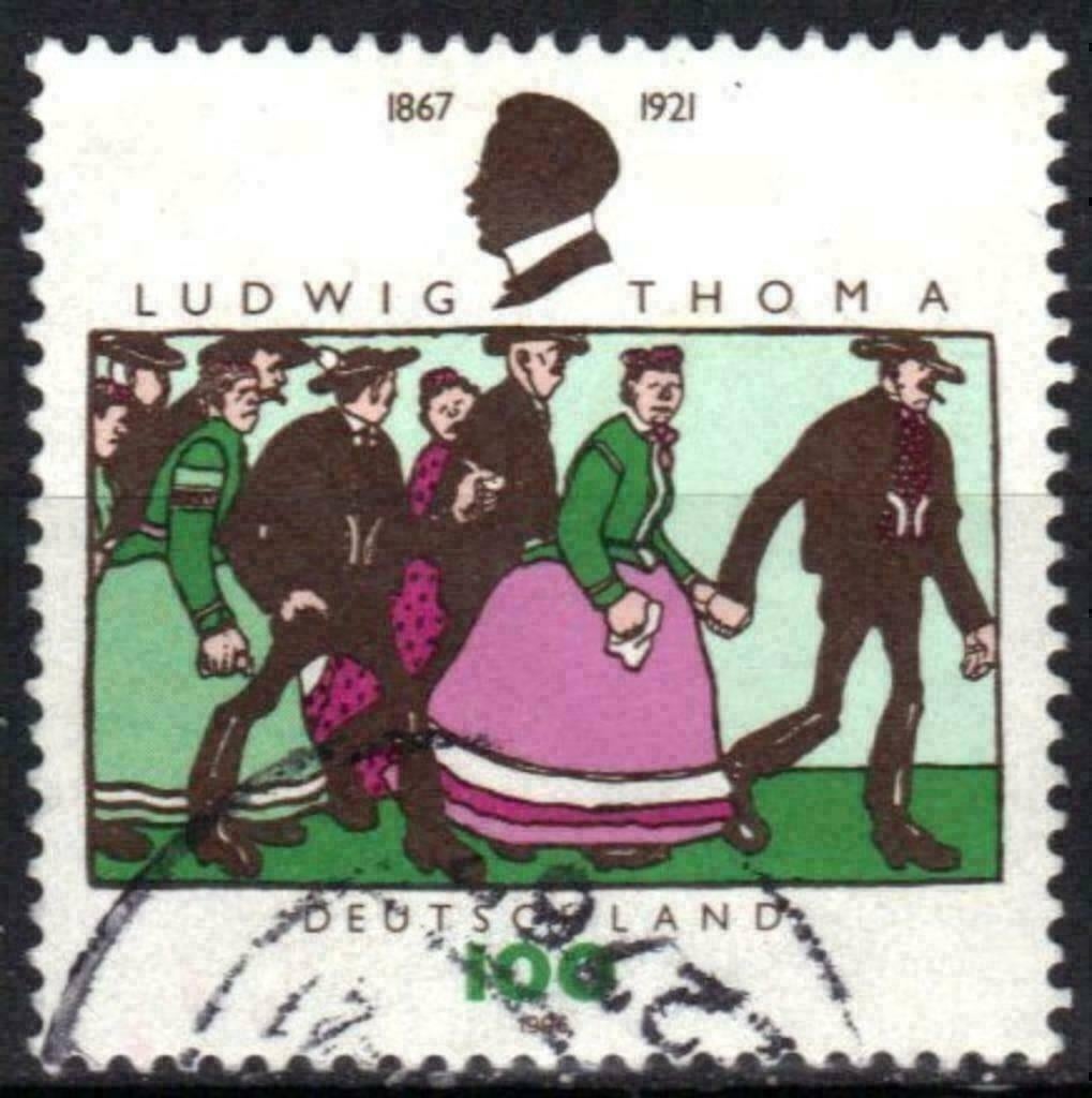 Allemagne 1996 - Yvert 1702 - Auteur Ludwig Thoma (ST), Envoi, Affranchi
