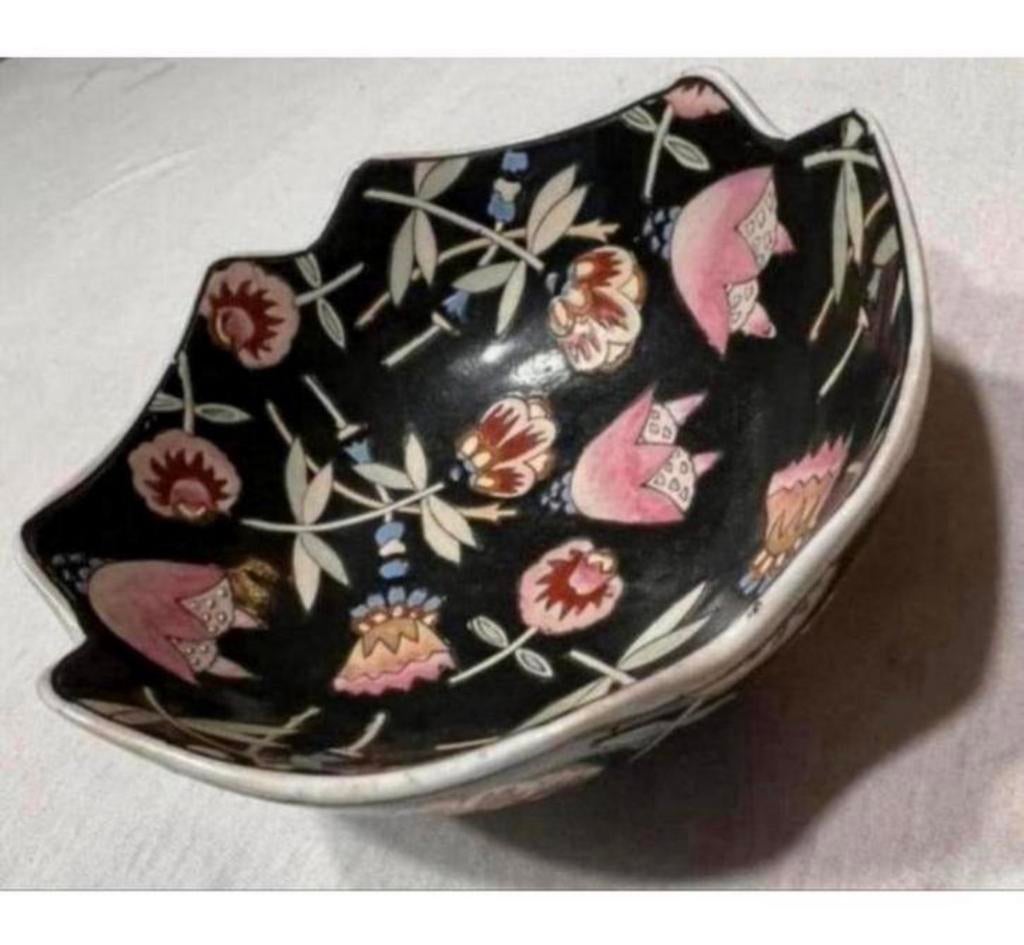 Antiek Vintage Servies Porselein Schaal - made in macau deco, Antiek en Kunst, Ophalen of Verzenden